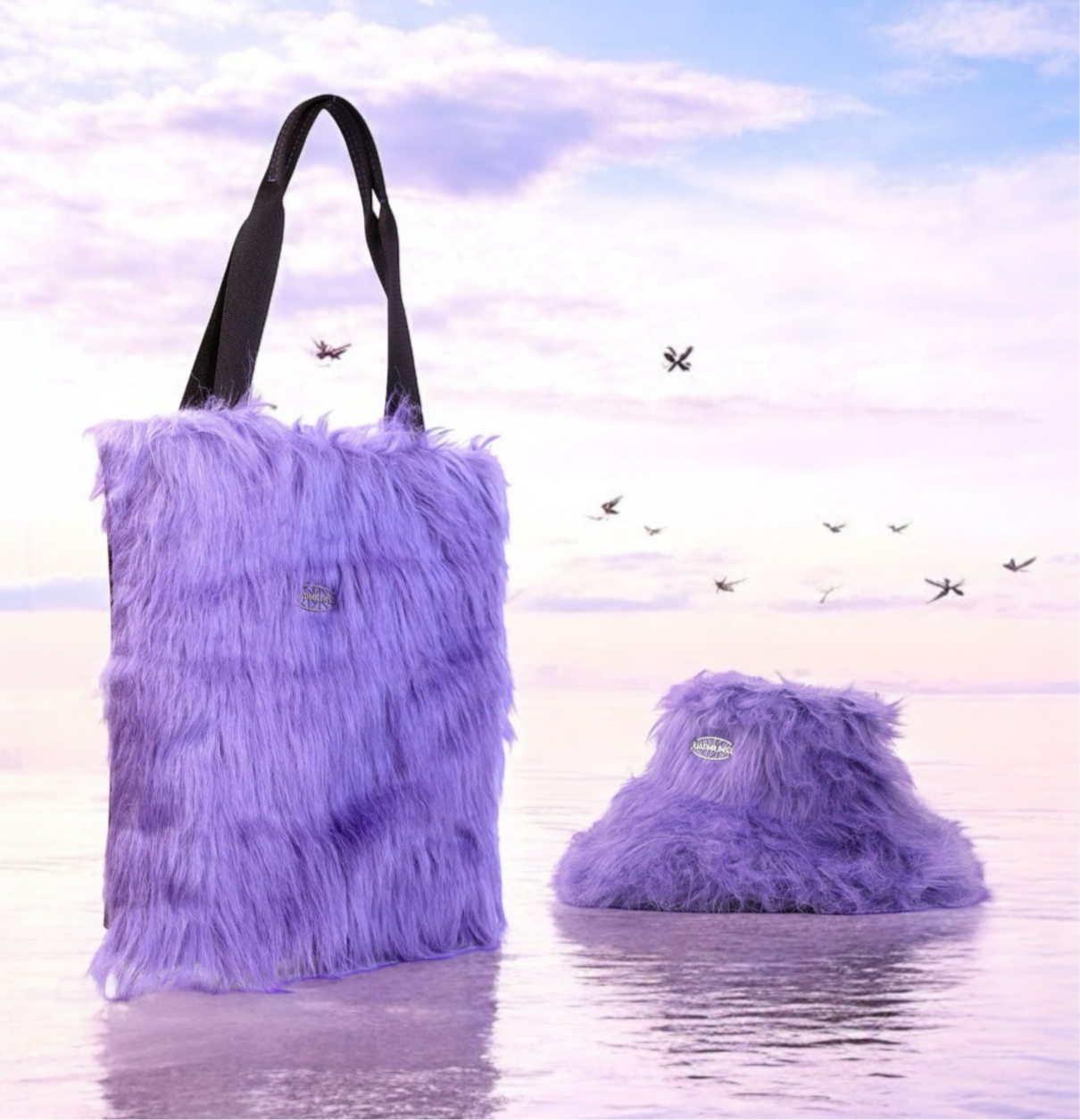 "LILAC SET " tote bag + hat