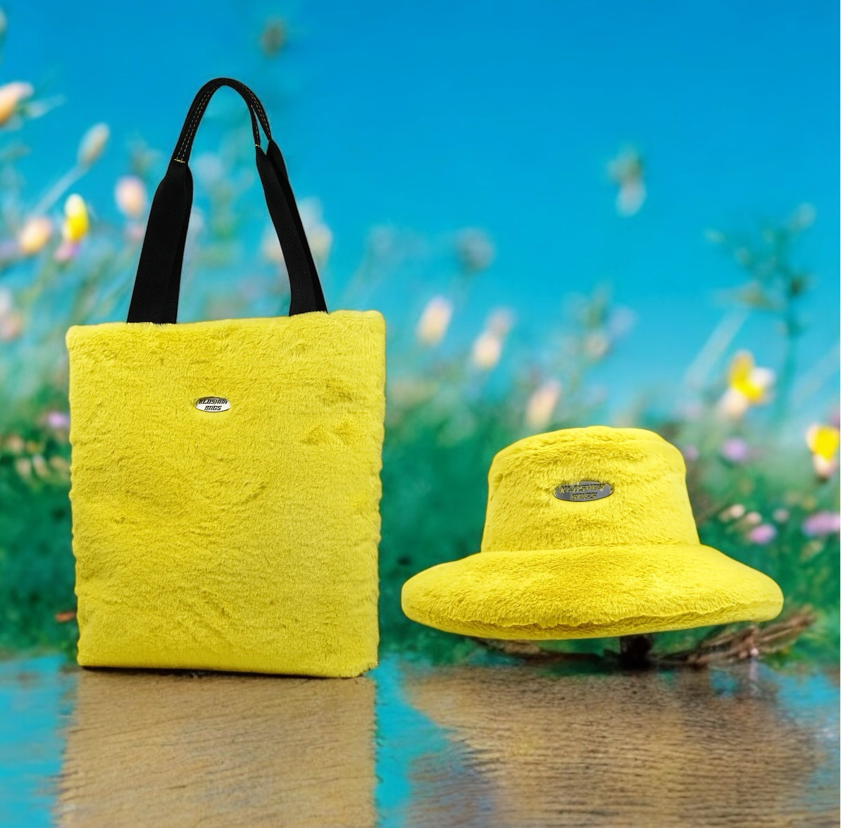 "YELLOW SET " tote bag + hat