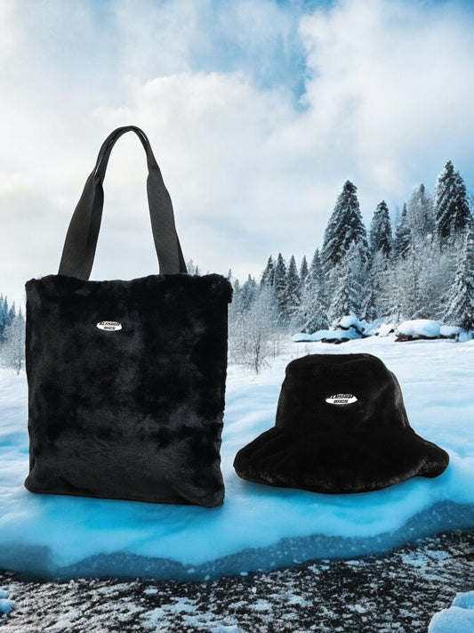 "BLACK SET " tote bag + hat