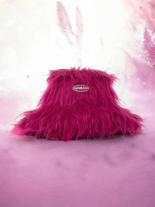 "CYCLAMEN"  big hat *faux fur