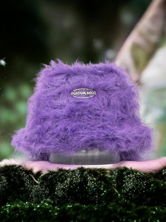 "LILAC"  bucket hat *faux fur