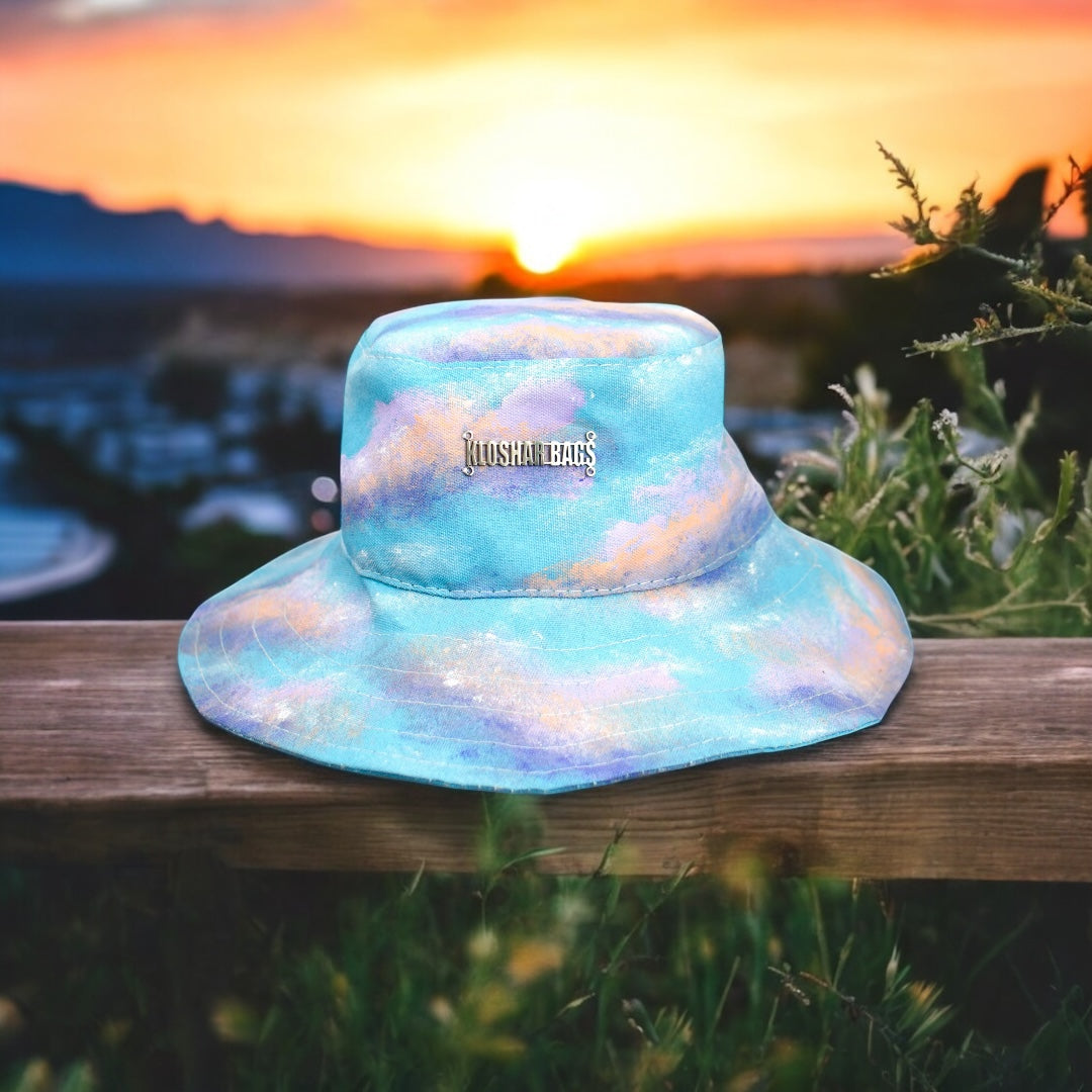 "SUNSET" large bucket hat no