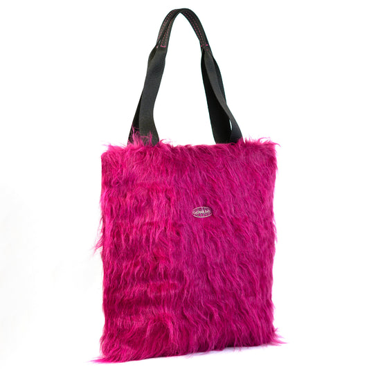 "CYCLAMEN" tote bag * faux fur