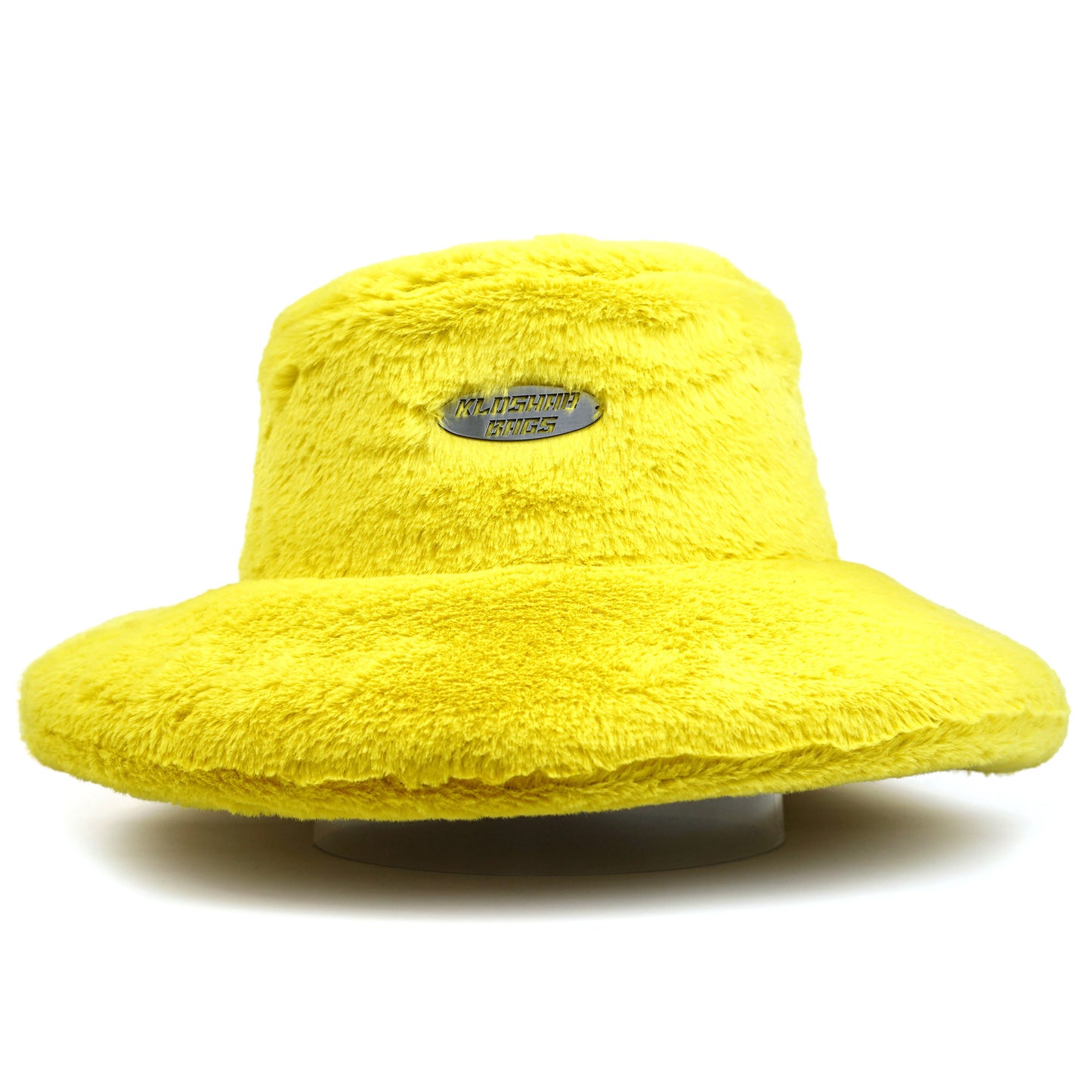 "YELLOW" big hat *faux fur