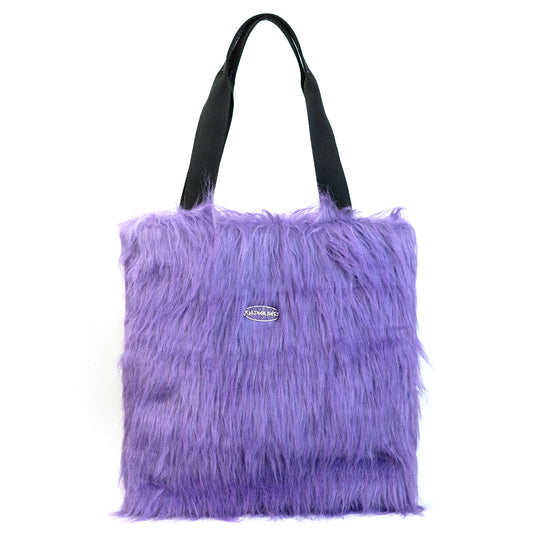 "LILAC" tote bag * faux fur